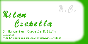 milan csepella business card